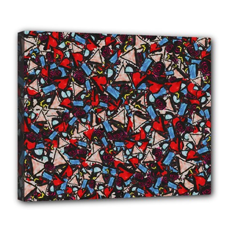 Harmonious Chaos Vibrant Abstract Design Deluxe Canvas 24  X 20  (stretched) by dflcprintsclothing