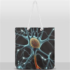 Organism Neon Science Full Print Rope Handle Tote (large) by Ndabl3x