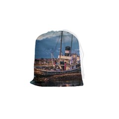 End Of The World: Nautical Memories At Ushuaia Port, Argentina Drawstring Pouch (small) by dflcprintsclothing