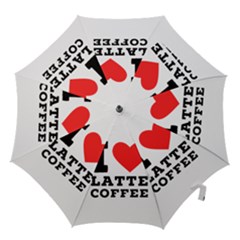 I Love Latte Coffee Hook Handle Umbrellas (large) by ilovewhateva