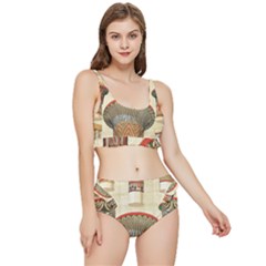Egyptian Architecture Column Frilly Bikini Set by Wav3s