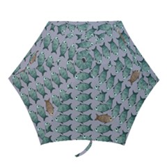Fishes Pattern Background Theme Art Mini Folding Umbrellas by Vaneshop
