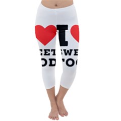 I Love Sweet Food Capri Winter Leggings  by ilovewhateva