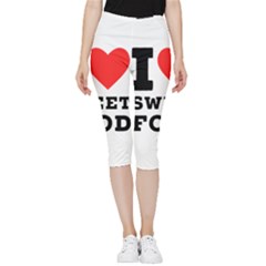 I Love Sweet Food Inside Out Lightweight Velour Capri Leggings  by ilovewhateva