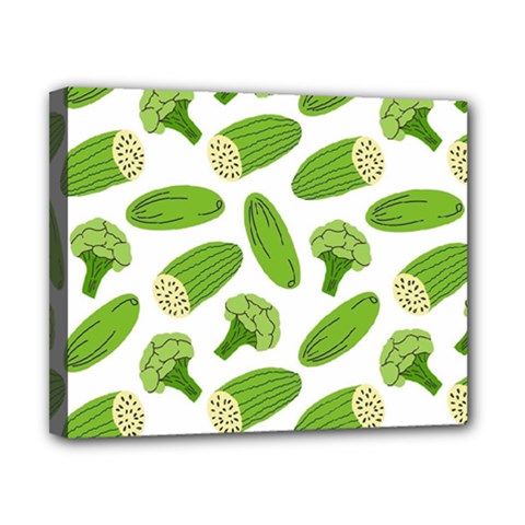 Vegetable Pattern With Composition Broccoli Canvas 10  X 8  (stretched) by Grandong