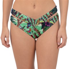 Monkey Tiger Bird Parrot Forest Jungle Style Double Strap Halter Bikini Bottoms by Grandong