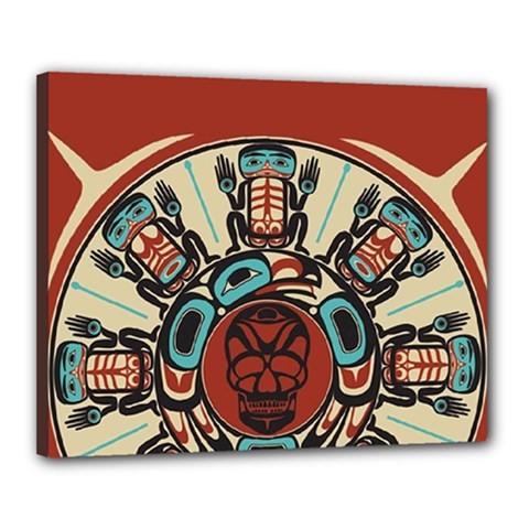 Skull Grateful Dead Phone Gratefuldead Canvas 20  X 16  (stretched) by Cowasu
