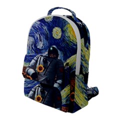 Starry Surreal Psychedelic Astronaut Space Flap Pocket Backpack (large) by Cowasu