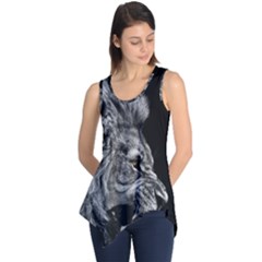 Angry Lion Black And White Sleeveless Tunic by Cowasu