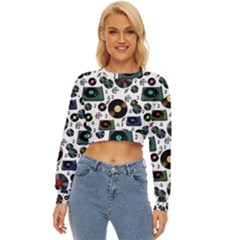 Records Vinyl Seamless Background Lightweight Long Sleeve Sweatshirt by Bangk1t