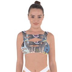 Vintage Trippy Aesthetic Psychedelic 70s Aesthetic Bandaged Up Bikini Top