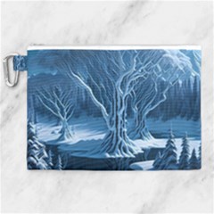Nature Winter Cold Snow Landscape Canvas Cosmetic Bag (xl) by Ndabl3x