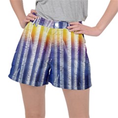Birch Tree Background Scrapbooking Women s Ripstop Shorts by Simbadda