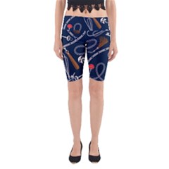 Chains-seamless-pattern Yoga Cropped Leggings by uniart180623
