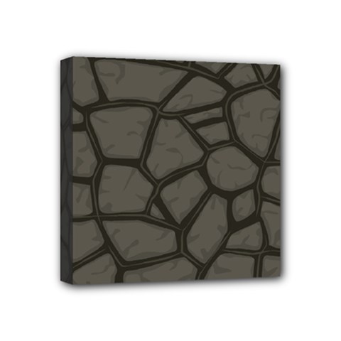 Cartoon-gray-stone-seamless-background-texture-pattern Mini Canvas 4  X 4  (stretched) by uniart180623