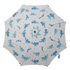 Seamless-pattern-with-cute-sharks-hearts Hook Handle Umbrellas (medium)