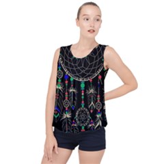 Dreamcatcher Magic Magical Bubble Hem Chiffon Tank Top