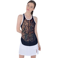 Always On My Mind Brain Map Vintage Racer Back Mesh Tank Top by uniart180623