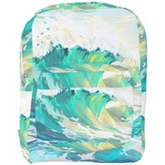 Waves Ocean Sea Tsunami Nautical Art Full Print Backpack by uniart180623