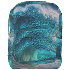 Tsunami Waves Ocean Sea Water Rough Seas Full Print Backpack by uniart180623