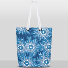 Waterhole Dreaming 90 Hogarth Arts Full Print Rope Handle Tote (small) by hogartharts