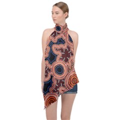 Pathways New Hogarth Arts Halter Asymmetric Satin Top by hogartharts