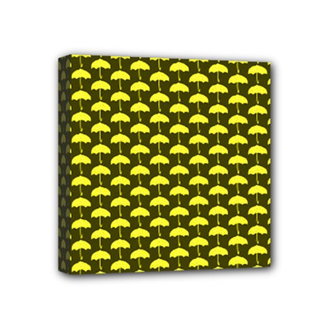 Under My Little Yellow Umbrella Mini Canvas 4  X 4  (stretched)