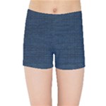 Digital dark blue Linen Kids  Sports Shorts