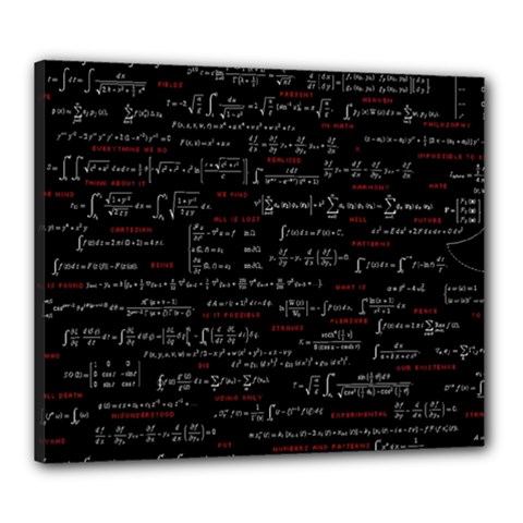 Black Background With Text Overlay Digital Art Mathematics Canvas 24  X 20  (stretched) by uniart180623