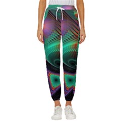 Circle Art 3d Artwork Graphics Vortex Colorful Digital Art Women s Cropped Drawstring Pants by uniart180623