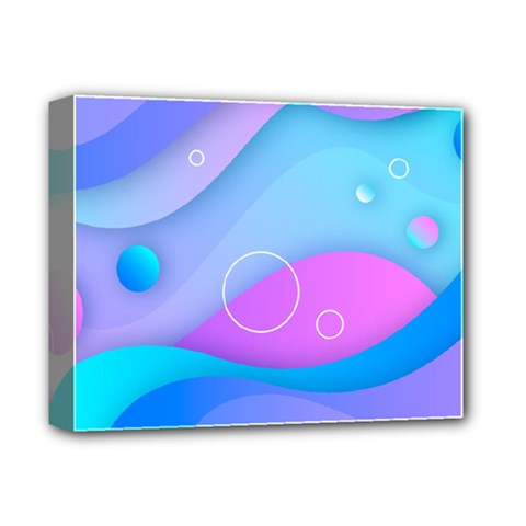Colorful Blue Purple Wave Deluxe Canvas 14  X 11  (stretched)