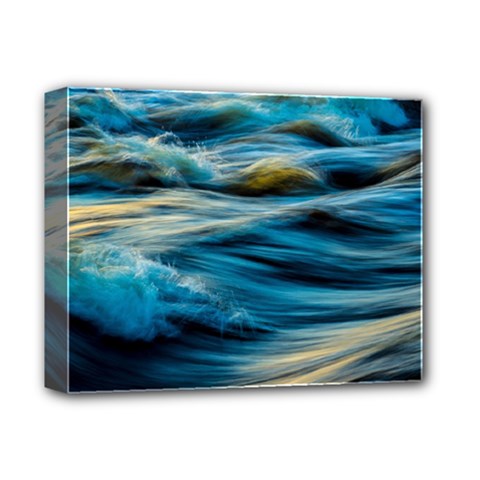 Waves Abstract Deluxe Canvas 14  X 11  (stretched)