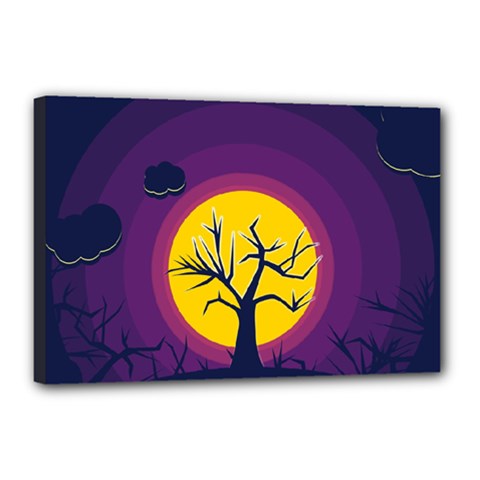 Empty Tree Leafless Stem Bare Branch Canvas 18  X 12  (stretched) by uniart180623