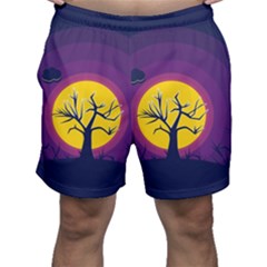 Empty Tree Leafless Stem Bare Branch Men s Shorts by uniart180623