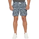 Cobalt Kaleidoscope Print Pattern Design Men s Runner Shorts View1
