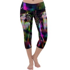 Festive Freak Capri Yoga Leggings by MRNStudios