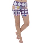 Abstract Shapes Colors Gradient Lightweight Velour Yoga Shorts