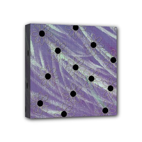 Hand Painted Branches With Collage Wood Bloom In Peace Mini Canvas 4  X 4  (stretched) by pepitasart