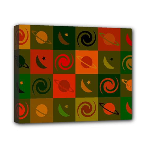 Space Pattern Multicolour Canvas 10  X 8  (stretched) by Simbadda