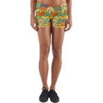 Seamless Pattern With Doodle Bunny Yoga Shorts