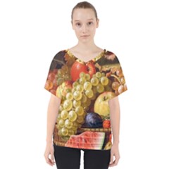 Fruits V-neck Dolman Drape Top