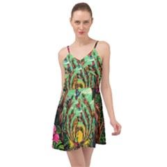 Monkey Tiger Bird Parrot Forest Jungle Style Summer Time Chiffon Dress by Grandong