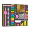 Pattern Geometric Abstract Colorful Arrows Lines Circles Triangles Deluxe Canvas 24  x 20  (Stretched) View1