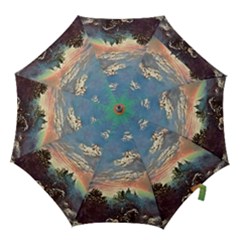 Abstract Art Psychedelic Arts Experimental Hook Handle Umbrellas (medium) by Bangk1t