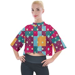 Background Pattern Texture Design Dots Wallpaper Mock Neck Tee by pakminggu