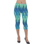 Christmas Trees Pattern Digital Paper Seamless Lightweight Velour Capri Leggings 