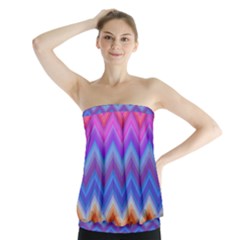 Pattern Chevron Zigzag Background Strapless Top by Grandong