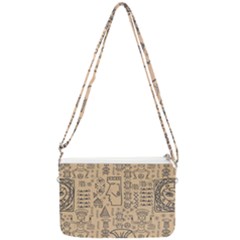 Aztec Tribal African Egyptian Style Seamless Pattern Vector Antique Ethnic Double Gusset Crossbody Bag by Grandong