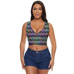 Inspirational Think Big Concept Pattern Women s Sleeveless Wrap Top by dflcprintsclothing