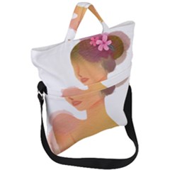 Lady Fold Over Handle Tote Bag by RuuGallery10